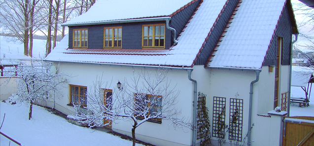 Ferienhaus Gutekunst - Gütchen im Felde, Winter in der Oberlausitz